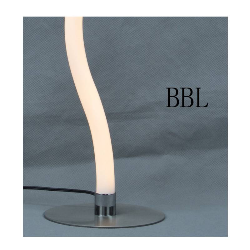Lampe de table à LED avec tube acrylique en forme de vague