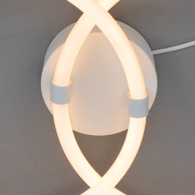 Plafonnier LED avec tube acrylique double C plus grand