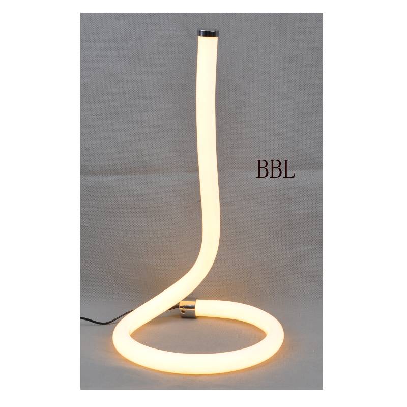 Lampe de table LED avec tube acrylique et sans ombre