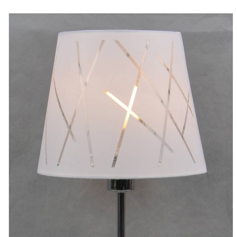 Lampe de table avec abat-jour en tissu et base en acrylique transparent