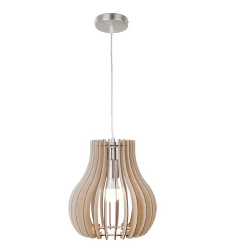 Lustre en bois naturel