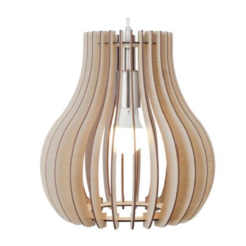 Lustre en bois naturel