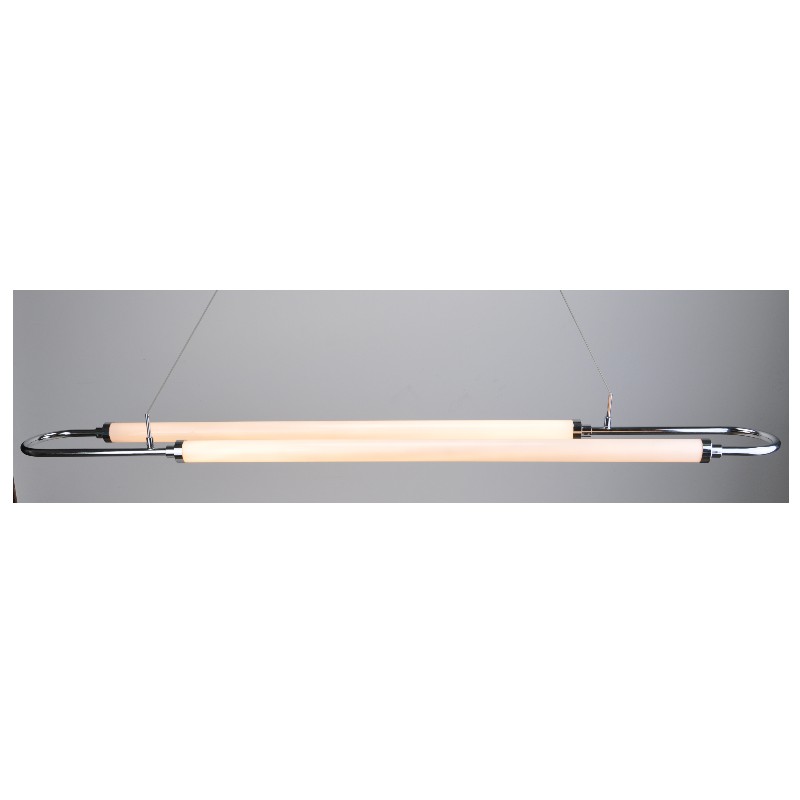 Suspension LED avec corps de lampe ovale et tube acrylique