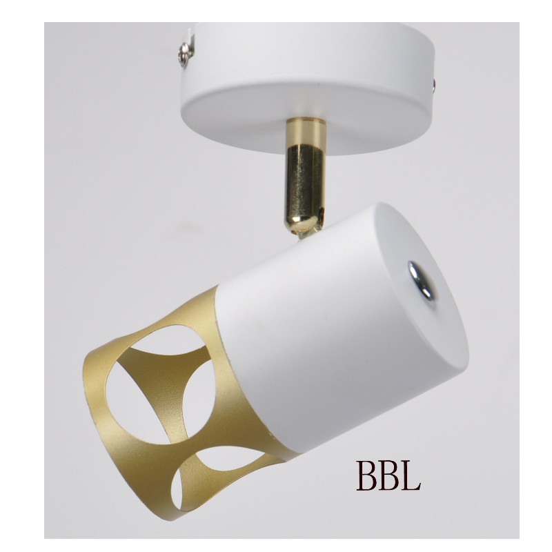 Modern Aggregate Light - 1, White + Gold Metal lamp Cover, Adjustable direction