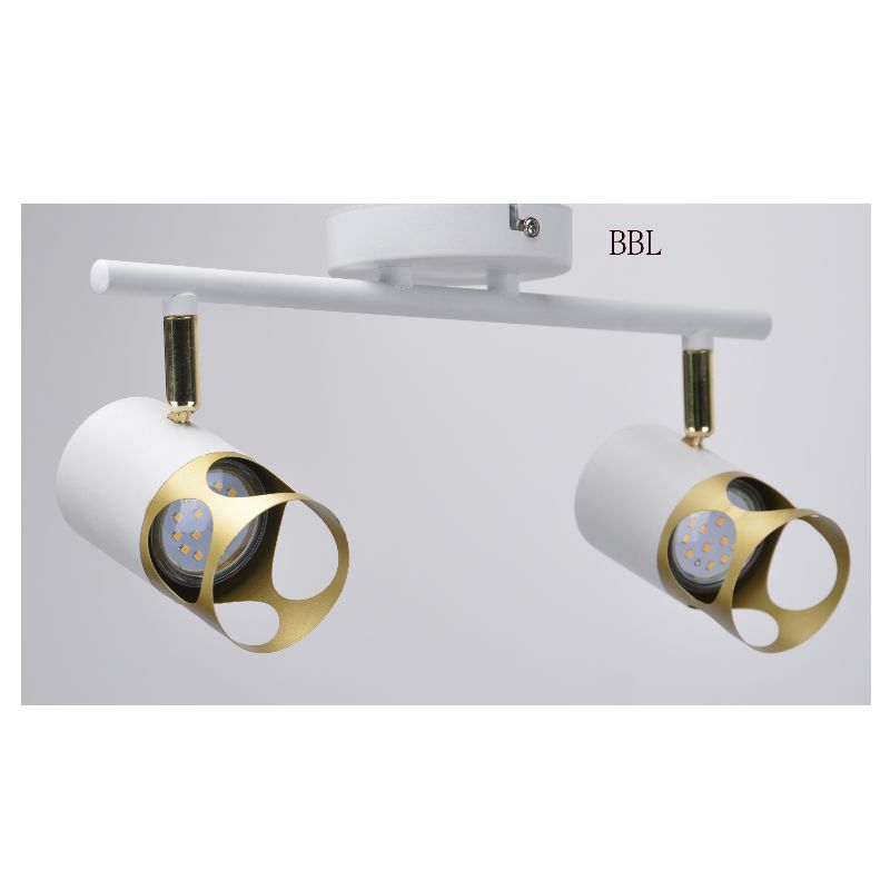 Modern Aggregate Light - 2, White + Gold Metal lamp Cover, Adjustable direction