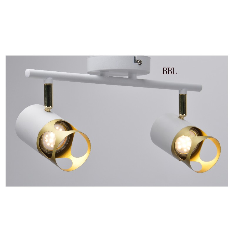 Modern Aggregate Light - 2, White + Gold Metal lamp Cover, Adjustable direction